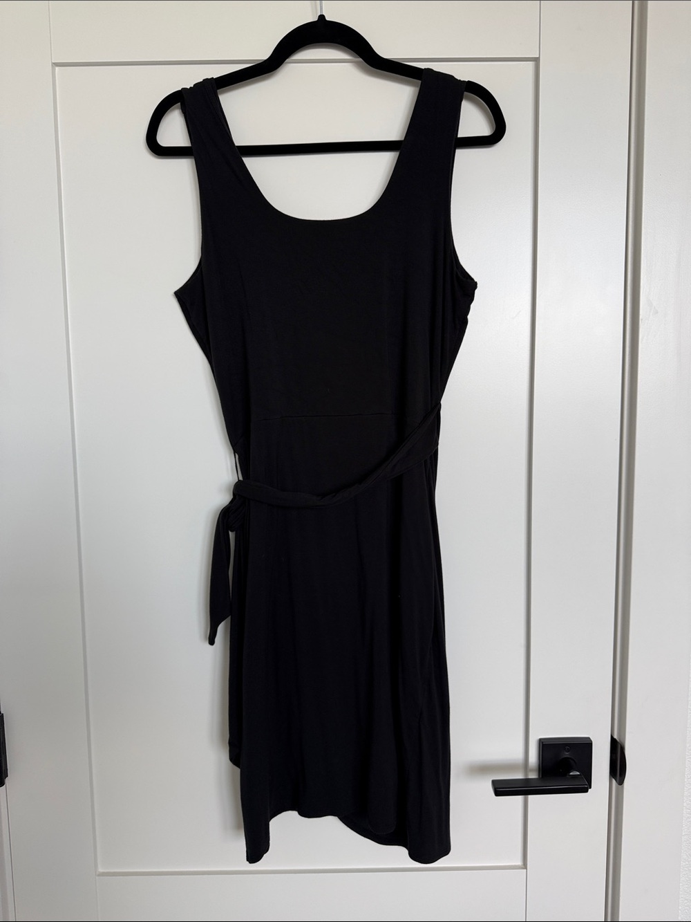 Little Black Tank Dress with Wrap Skirt - Picture 2 of 9